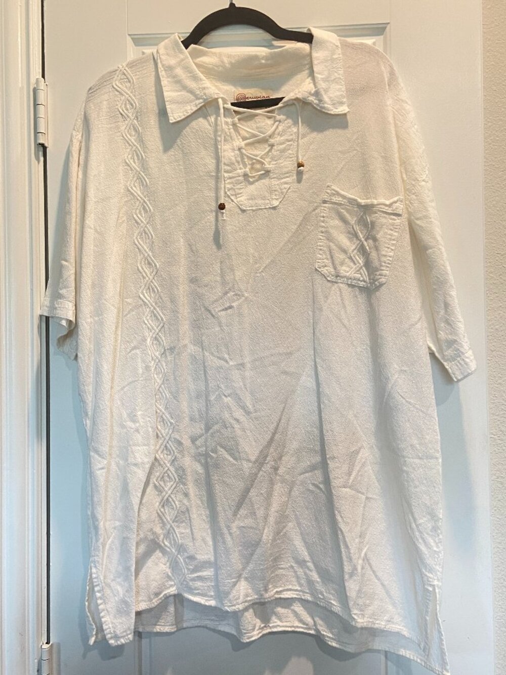 VTG Lace Up Beach Shirt